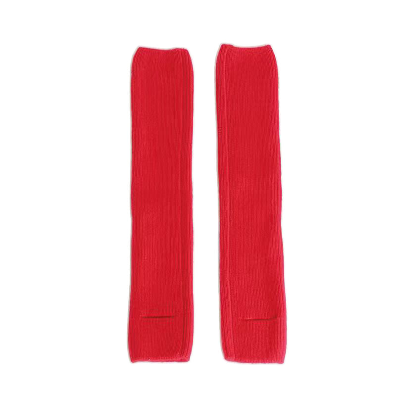 Solid-color stretch cashmere stirrup slouch socks